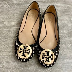 Tory Burch Dotted Pony Hair Reva Flats